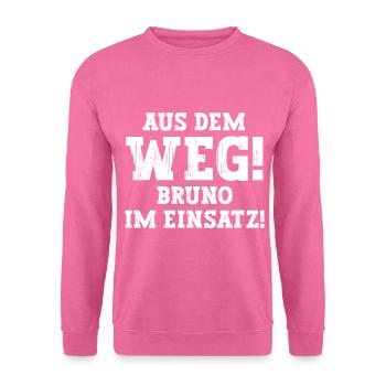 Bruno Lustiger Spruch Vorname Name Bruno - Unisex Pullover - Pink - Vorne