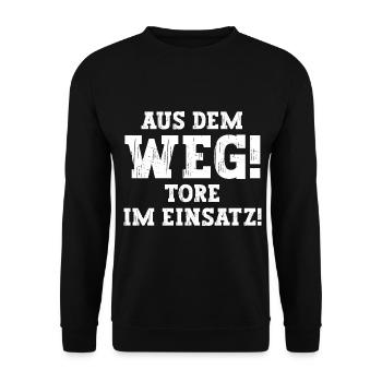 Tore Lustiger Spruch Vorname Name Tore - Unisex Pullover - Schwarz - Vorne - Alina (178cm) & Michal (187cm)