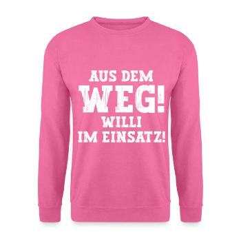 Willi Lustiger Spruch Vorname Name Willi - Unisex Pullover - Pink - Vorne