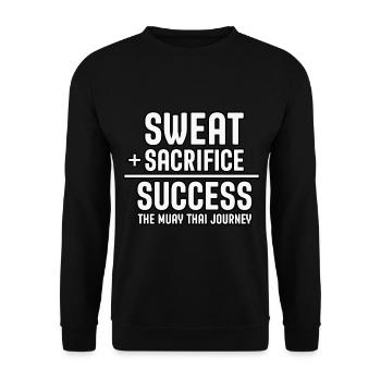 Sweat Sacrifice Success the muay thai journey - Unisex Sweatshirt - black - Front - Alina (178cm) & Michal (187cm)