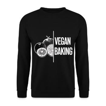 vegan baking healthy eating vegan cuisine heart - Unisex Sweatshirt - black - Front - Alina (178cm) & Michal (187cm)