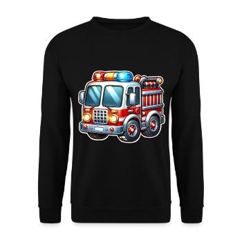 Fire brigade - Unisex Sweatshirt - black - Front - Alina (178cm) & Michal (187cm)