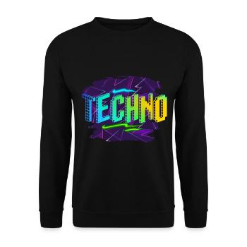 Techno - Sweat-shirt Unisexe - noir - Devant - Alina (178cm) & Michal (187cm)