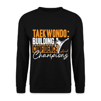 Martial Arts Karate Tae Kwon Do Taekwondo Parent - Unisex Sweatshirt - black - Front - Alina (178cm) & Michal (187cm)