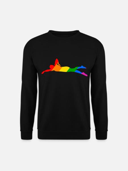 Rainbow Swimmer - Unisex Sweatshirt - black