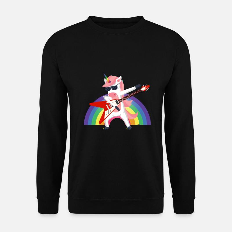 Rocker Einhorn - Unisex Pullover - Schwarz