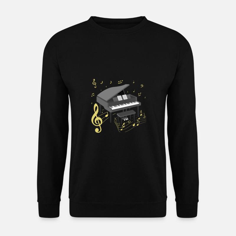 Klavier - Unisex Pullover - Schwarz