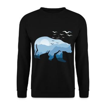 Ours Nature Nature - Sweat-shirt Unisexe - noir - Devant - Alina (178cm) & Michal (187cm)