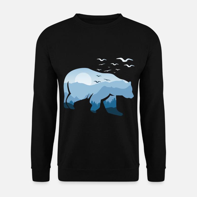 Bear Nature Wilderness - Unisex Sweatshirt - black