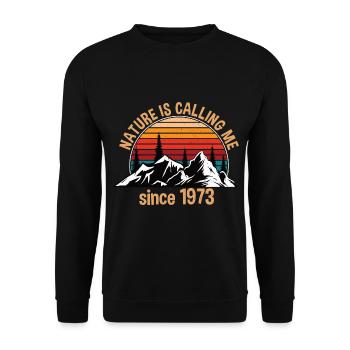 Randonneurs pour l’anniversaire 1973 Drôle de cadeau - Sweat-shirt Unisexe - noir - Devant - Alina (178cm) & Michal (187cm)