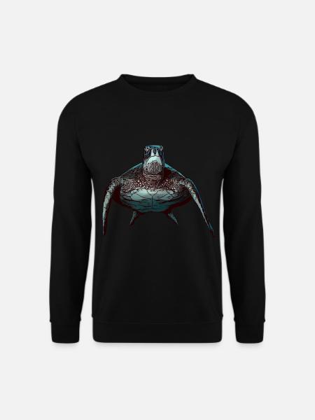 Schildkröte Tiermotiv Schildkröten Tier Motiv - Unisex Pullover - Schwarz