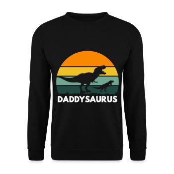 Dinosaurs Tyrannosaurus Rex T-Rex - Unisex Pullover - Schwarz - Vorne - Alina (178cm) & Michal (187cm)