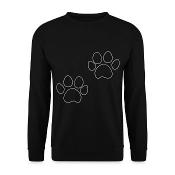 Pattes de chien - Sweat-shirt Unisexe - noir - Devant - Alina (178cm) & Michal (187cm)