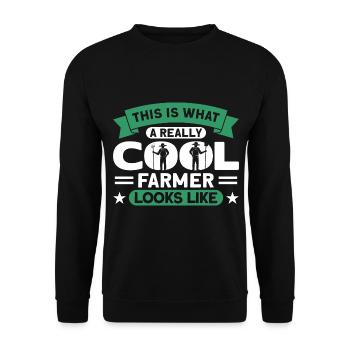 Farmer Tractor Tractor Driver Gift - Unisex Sweatshirt - black - Front - Alina (178cm) & Michal (187cm)