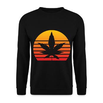 Weed Cannabis - Sweat-shirt Unisexe - noir - Devant - Alina (178cm) & Michal (187cm)