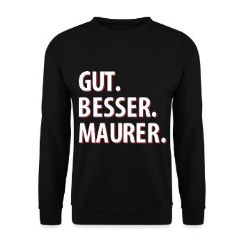 Gut Besser Maurer - Unisex Pullover - Schwarz - Vorne - Alina (178cm) & Michal (187cm)