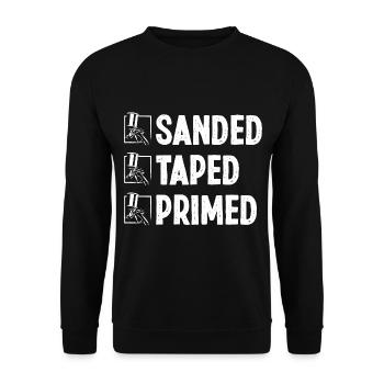 Car Painter Sprayer Sand Tape Autobody Technician - Unisex Sweatshirt - black - Front - Alina (178cm) & Michal (187cm)
