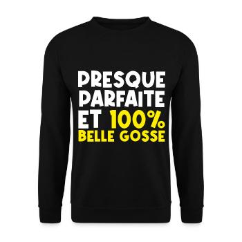 Fille belle | famille drôles - Sweat-shirt Unisexe - noir - Devant - Alina (178cm) & Michal (187cm)