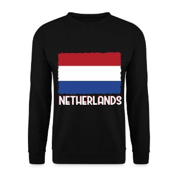 Pays-Bas Flag Hollande - Sweat-shirt Unisexe - noir - Devant - Alina (178cm) & Michal (187cm)
