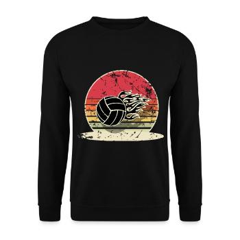 Volleyball - Unisex Sweatshirt - black - Front - Alina (178cm) & Michal (187cm)