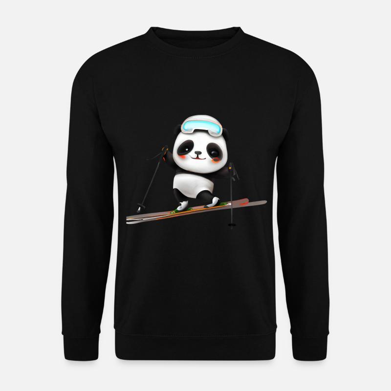 Ski Panda - Sweat-shirt Unisexe - noir