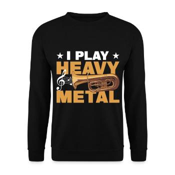 Euphonium Euphonium Joueur Euphoniste Cuivres Euphoniste Euphoniste - Sweat-shirt Unisexe - noir - Devant - Alina (178cm) & Michal (187cm)