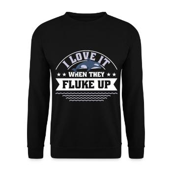Whale Watching Whale Watching Orca Blue Whale - Unisex Sweatshirt - black - Front - Alina (178cm) & Michal (187cm)