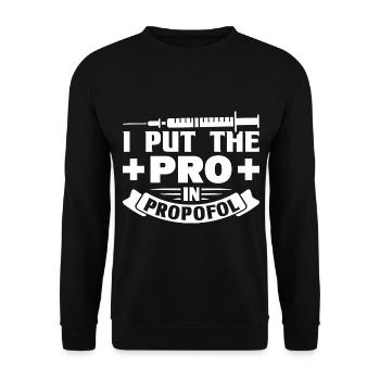 Anesthesia Anesthesia Technician Anesthesiologist - Unisex Sweatshirt - black - Front - Alina (178cm) & Michal (187cm)