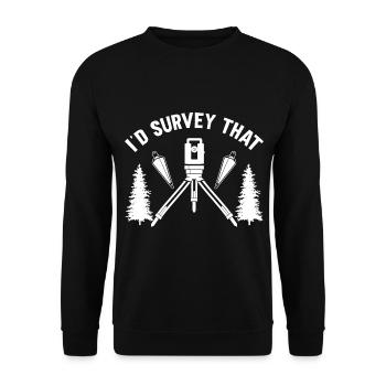 J’arpenterais le technicien foncier arpenteur-géomètre - Sweat-shirt Unisexe - noir - Devant - Alina (178cm) & Michal (187cm)