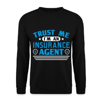 Insurance Salesman Insurance Agent - Unisex Sweatshirt - black - Front - Alina (178cm) & Michal (187cm)