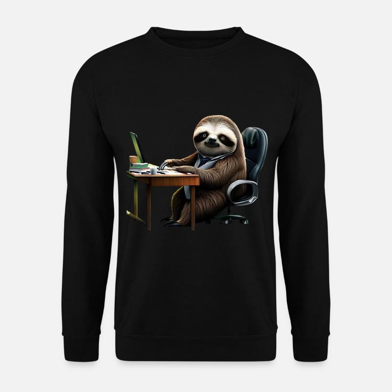 Büro Faultier - Unisex Pullover - Schwarz