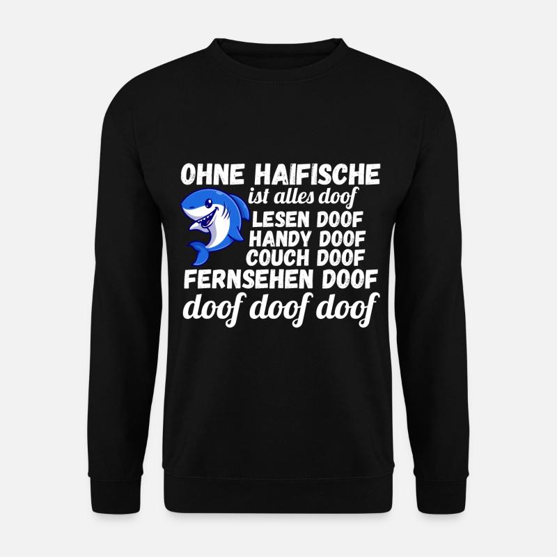 Fische Haifisch - Unisex Pullover - Schwarz