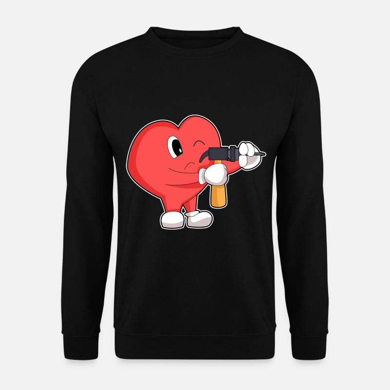 Heart Craftsman Drill - Unisex Sweatshirt - black