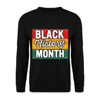 Black History Month Black History - Unisex Sweatshirt - black - Front - Alina (178cm) & Michal (187cm)