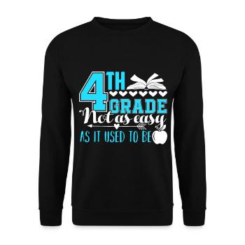 4th Grade Teacher Not As Easy As It Used To Be - Unisex Sweatshirt - black - Front - Alina (178cm) & Michal (187cm)