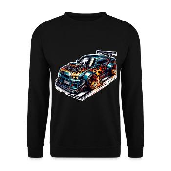 Voiture de sport tuning voiture - Sweat-shirt Unisexe - noir - Devant - Alina (178cm) & Michal (187cm)