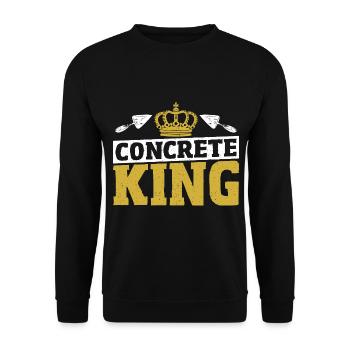 Concrete Workers Concrete Kings - Unisex Sweatshirt - black - Front - Alina (178cm) & Michal (187cm)