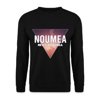 Neukaledonien Hauptstadt Landschaft - Unisex Pullover - Schwarz - Vorne - Alina (178cm) & Michal (187cm)