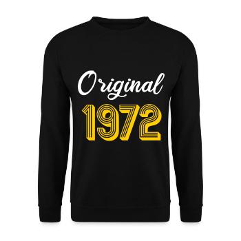 Né 1972 Original millésime 1972 Cadeau - Sweat-shirt Unisexe - noir - Devant - Alina (178cm) & Michal (187cm)