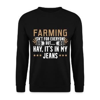 Sexy peasant saying - Unisex Sweatshirt - black - Front - Alina (178cm) & Michal (187cm)