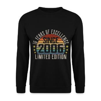 Édition Limitée 2006 16ème Anniversaire Cadeau - Sweat-shirt Unisexe - noir - Devant - Alina (178cm) & Michal (187cm)