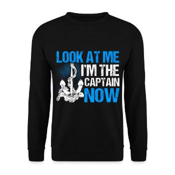 Boat Lovers Boat Captain Captain Captains - Unisex Sweatshirt - black - Front - Alina (178cm) & Michal (187cm)