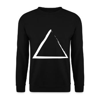 Triangle White Geometry - Unisex Sweatshirt - black - Front - Alina (178cm) & Michal (187cm)