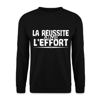 La réussite aime l'effort business - Sweat-shirt Unisexe - noir - Devant - Alina (178cm) & Michal (187cm)