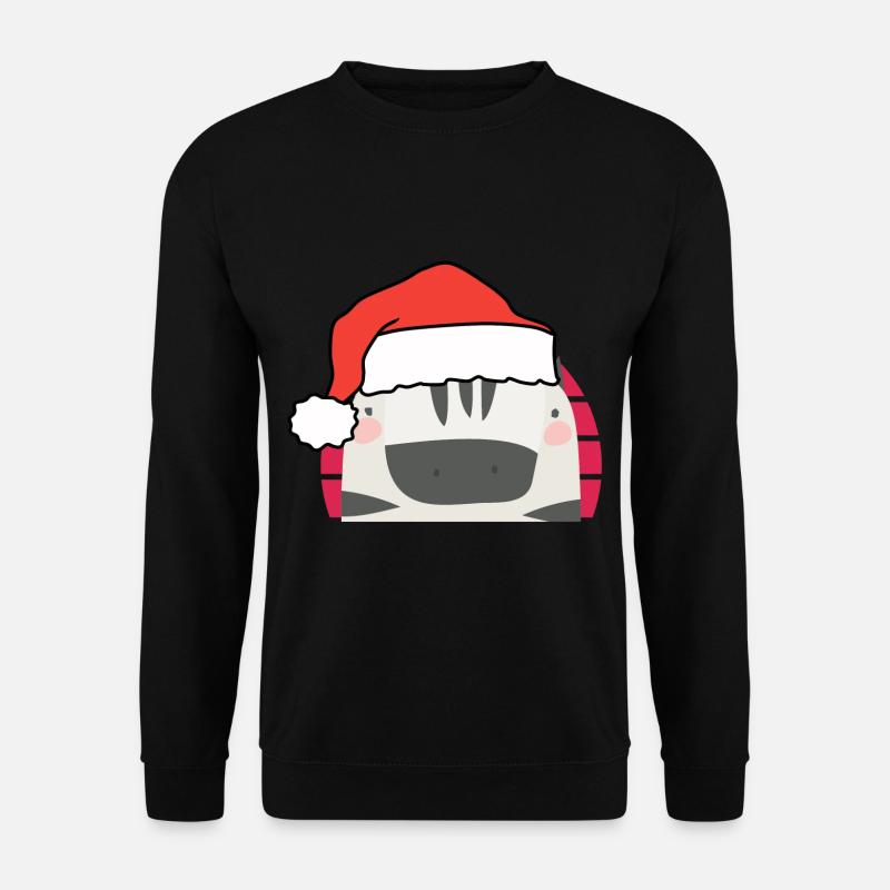 Christmas Zebra - Unisex Sweatshirt - black