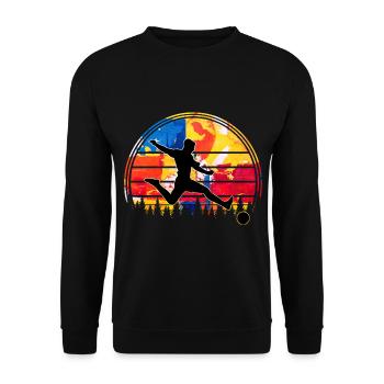 Fußball - Unisex Pullover - Schwarz - Vorne - Alina (178cm) & Michal (187cm)