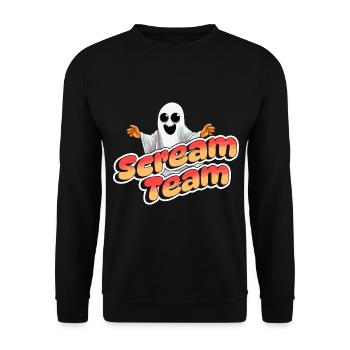 Halloween Scream Team Design - Unisex Sweatshirt - black - Front - Alina (178cm) & Michal (187cm)