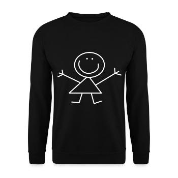 Stick Figure Child Stick Figure - Unisex Sweatshirt - black - Front - Alina (178cm) & Michal (187cm)