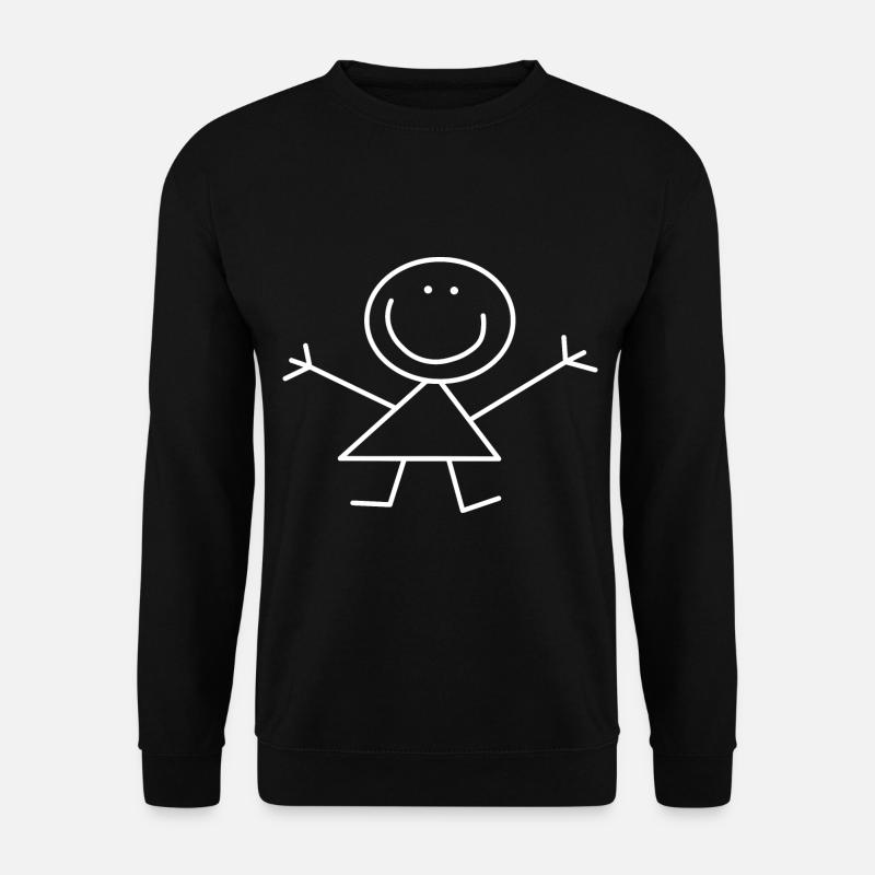 Strichmännle Kind Strichmännchen - Unisex Pullover - Schwarz