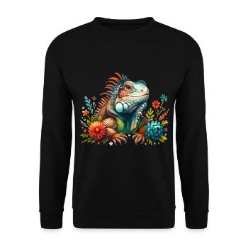 Leguan - Unisex Pullover - Schwarz - Vorne - Alina (178cm) & Michal (187cm)
